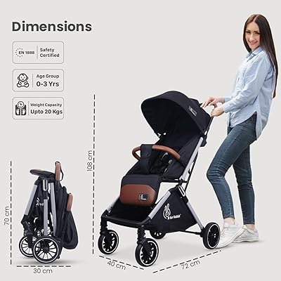 Premium Baby Stroller – Stylish, Foldable & Ultra-Comfortable for Your Little One! 🚼 My Store