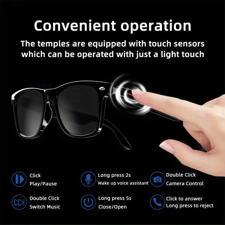 🎧 Smart Bluetooth Audio Sunglasses – Music, Calls & Style in One! 😎✨ My Store