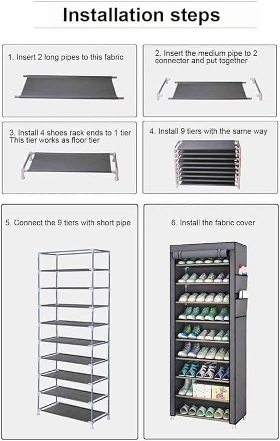Ultimate 10-Tier Shoe Rack – Stylish, Space-Saving & Dustproof! 🔥 My Store