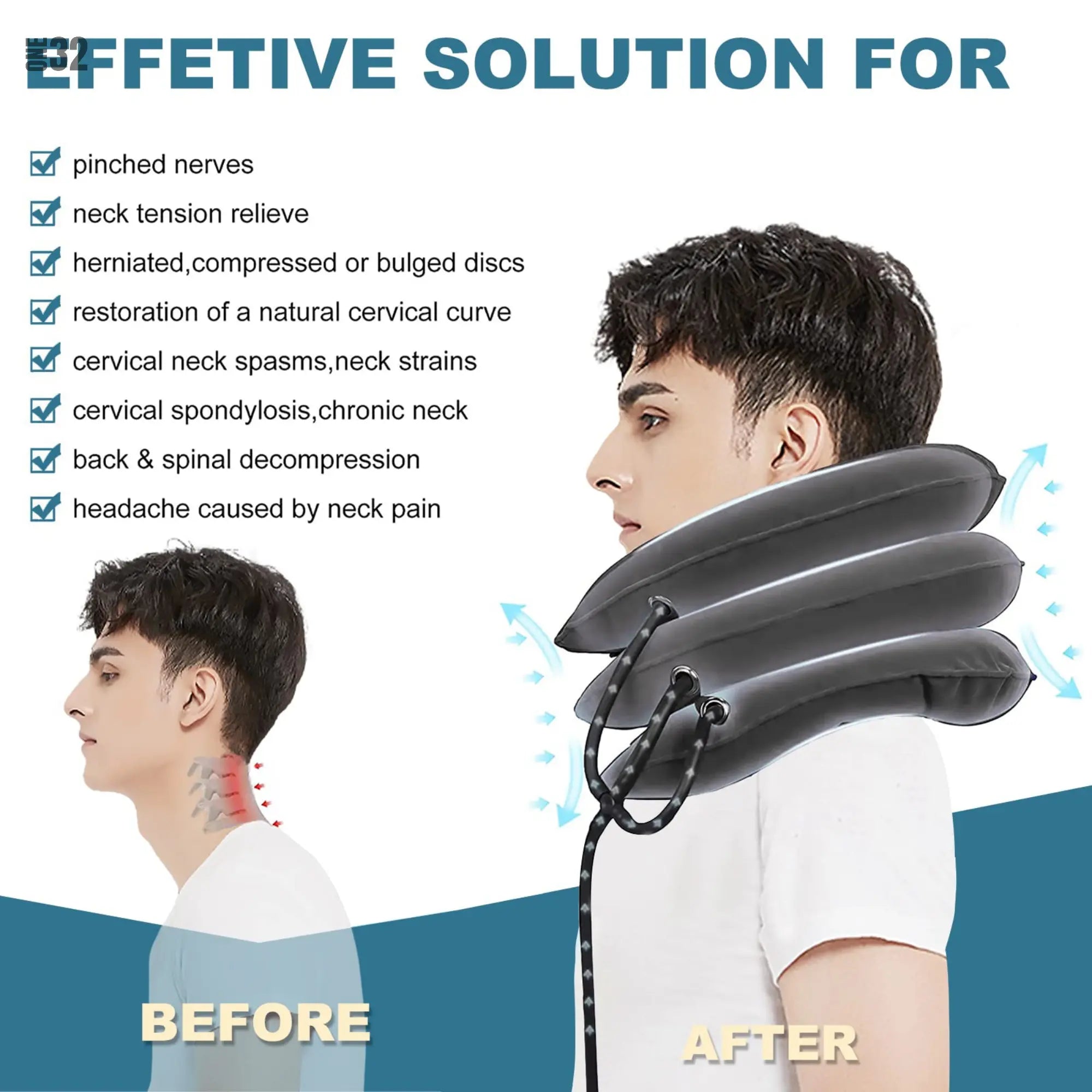 ONE32 Neck Stretcher | Cervical Traction Device - ONE32